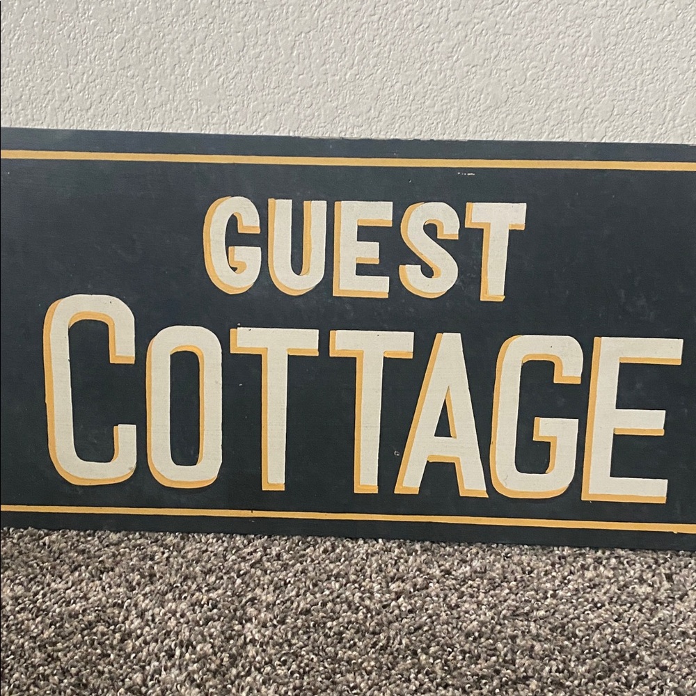 Guest Cottage Sign Distressed Welcome Guests - Picture 8 of 10
